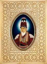 Pintura do Imperador Mughal Shah Jahan sobre marfim