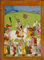 O Sultão Akbar e o Tribunal de Shah Alem. Miniaturas indianas e persas em "History of India from Tamertante to Orangreyb" de Niccolo Manucci (1638-1717). BN, Paris.