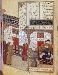 Khusraw a conversar com Buzurg Ummid