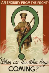 Cartaz de recrutamento para a Grande Guerra, publicado na Irlanda (litografia a cores)