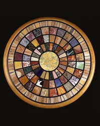 Um tampo de mesa de mármore italiano (mármore)