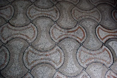 Detalhe da decoração do chão (mosaico)