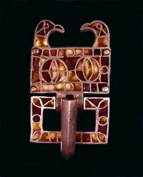 Fibula gótica. Século VI d.C. Milão, Museu do Castelo