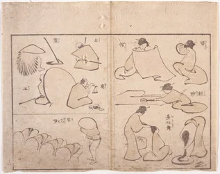 Figura Hokusai (xilogravura colorida)