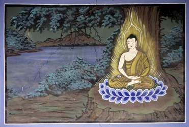 A Vida de Buda: Buda em Meditação - Templo de Yongju, Região de Suwon, Coreia do Sul.