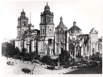 Catedral da Cidade do México (foto a p/b)