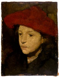 Rapaz (óleo sobre madeira)