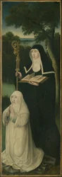 Santa Gertrudes de Nivelles e uma canonesa agostiniana