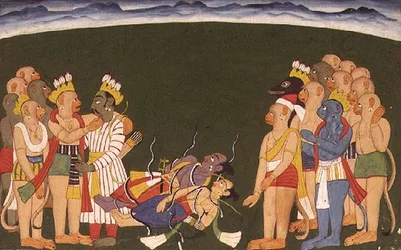 Rama e Lakshmana atacaram com nagapasa, do 
