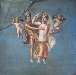 Marte e Vénus sobre um fundo azul, Herculano