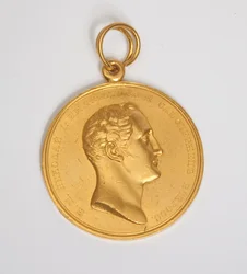 Uma medalha de ouro para o Zelo, cunhada com o perfil de Nicolau I, c. 1825 (ouro)