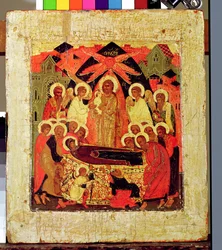 Dormição da Virgem (óleo sobre painel)