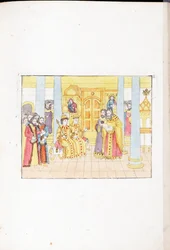 A cerimónia de casamento de Michael I da Rússia (Michael Fyodorovich Romanov)