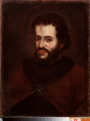 Retrato do czar Ivan V Alexeyevich (1666-1696). Pintura de um mestre russo, óleo sobre tela, início do século XVIII. Galeria Nacional de Arte da República Komi, Sykyivkar (Rússia).