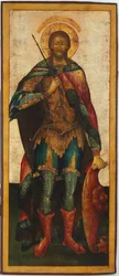 São Alexandre Nevski (1220-1263) - (Saint-Alexandre-Nevski) - São Alexandre Nevski - ícone russo. Tempera no painel, Segunda metade do século XVIII. Dimensão : 142,5x61 cm Museu Ikonen Recklinghausen