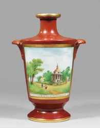 Vaso representando um cossaco Zaporozhian, c.1825 (porcelana)