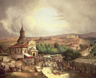 Peregrinação a San Isidro (óleo sobre tela)