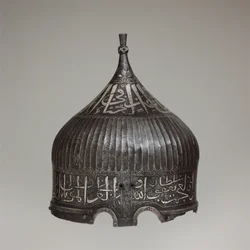 Capacete Turban, c.1478-90 (aço, ferro, prata)
