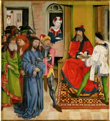 Jesus perante Pilatos (pintura sobre madeira)
