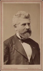 Retrato do violoncelista e compositor Georg Goltermann 1824-1898, c. 1880.