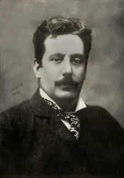 Retrato do compositor italiano Giacomo Puccini (foto)