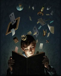 A imaginação de uma criança cativada por um livro, 2012