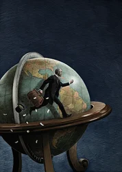 Volta ao Mundo em Oitenta Dias, 2008 (scratchboard, colorido digitalmente)