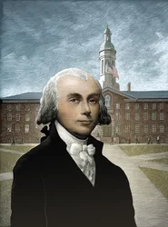 James Madison, 2008 (scratchboard, colorido digitalmente)