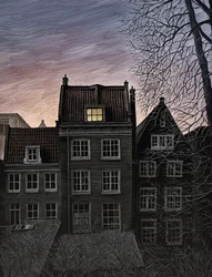 O Diário de Anne Frank, 2015 (scratchboard, colorido digitalmente)
