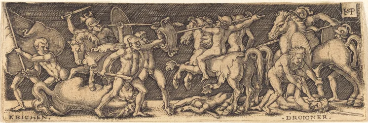 Combate de gregos e troianos