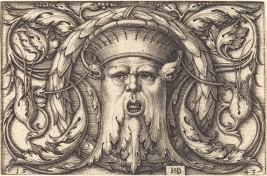 Ornamento com uma máscara