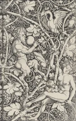 Papel de parede com a Família Satyr, 1515.