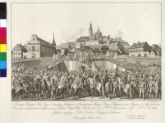 Coroação do imperador Francisco II como rei da Hungria em Budapeste, em 6 de junho de 1792