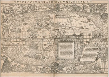 Mapa do mundo de 1532 de Sebastian Münster