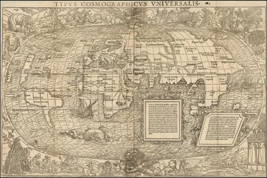 Mapa do mundo de 1537 de Sebastian Munster
