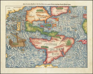 Mapa das Américas de 1561, de Sebastian Münster