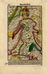 Mapa alegórico da Europa, c.1540-50 (xilogravura)