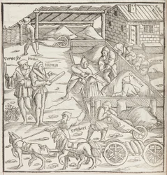 Cosmographia, detalhe da Fol 436 (gravura)