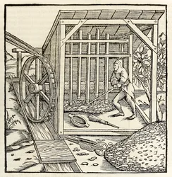 Mineração com roda d