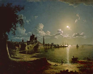 Cena do luar, Southampton, 1820
