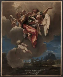 Estudo para "Apoteose de um santo" (para San Bernardino dei Morti, Milão), c.1695 (óleo sobre tela)