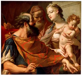 A Criança Moisés pisando na coroa dos faraós, c1685-c1687
