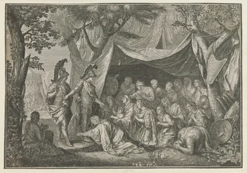 Alexandre o Grande encontra Stateira, Sisygambis e a família de Dario Obras de Charles le Brun (título da série) L