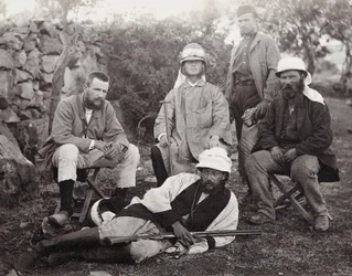 Grupo de exploradores, distrito da Judéia, Palestina, 1867