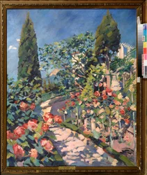 Floraison de mai (Blooming May) - Peinture de Sergei Arsenyevich Vinogradov (1869-1938), huile sur toile