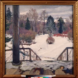 Le printemps arrive (Spring is coming) - Peinture de Sergei Arsenyevich Vinogradov (1869-1938), huile sur toile
