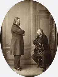 Corações contra corações. Retrato duplo de corações de Aleksandr Ivanovich 1812-1870, 1865