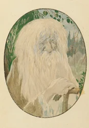 Leshy. Ilustração do poema Ruslan e Lyudmila de A. Pushkin, 1921-1926.