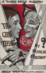 Cartaz de The Chief Thing, peça de Nikolai Evreinov