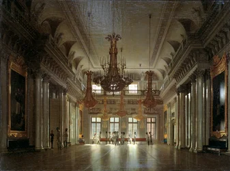 O salão do marechal de campo no Palácio de inverno
